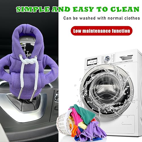 Miniatura 10 de Augeny 2 sudaderas con capucha para palanca de cambios de automóvil, divertido diseño de suéter de camisa, mini sudadera con capucha para palanca de
