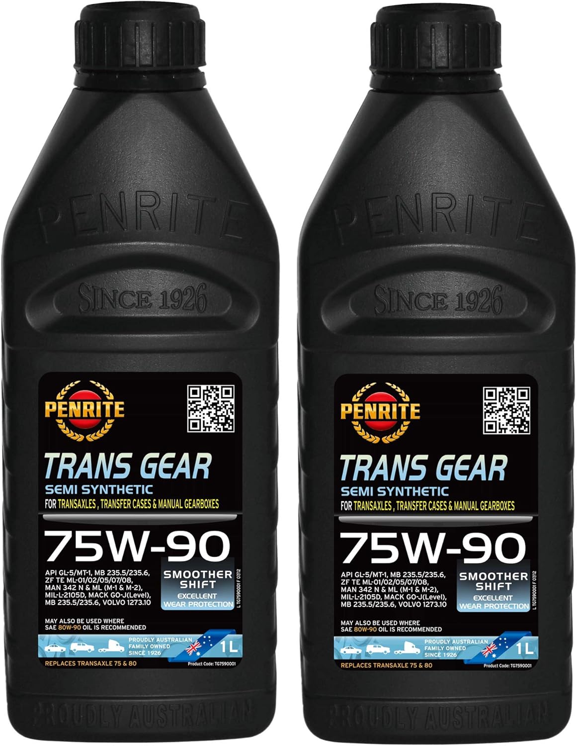 Penrite Trans Gear 75W90 GL5 Semi Synthetic Gear Oil, 2 Litres