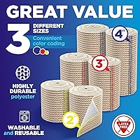 Vista 2 de Vendaje elástico de alto rendimiento, paquete de 6 (2 x 2 pulgadas, 2 x 3 pulgadas, 2 x 4 pulgadas), vendaje de compresión fuerte de cierre