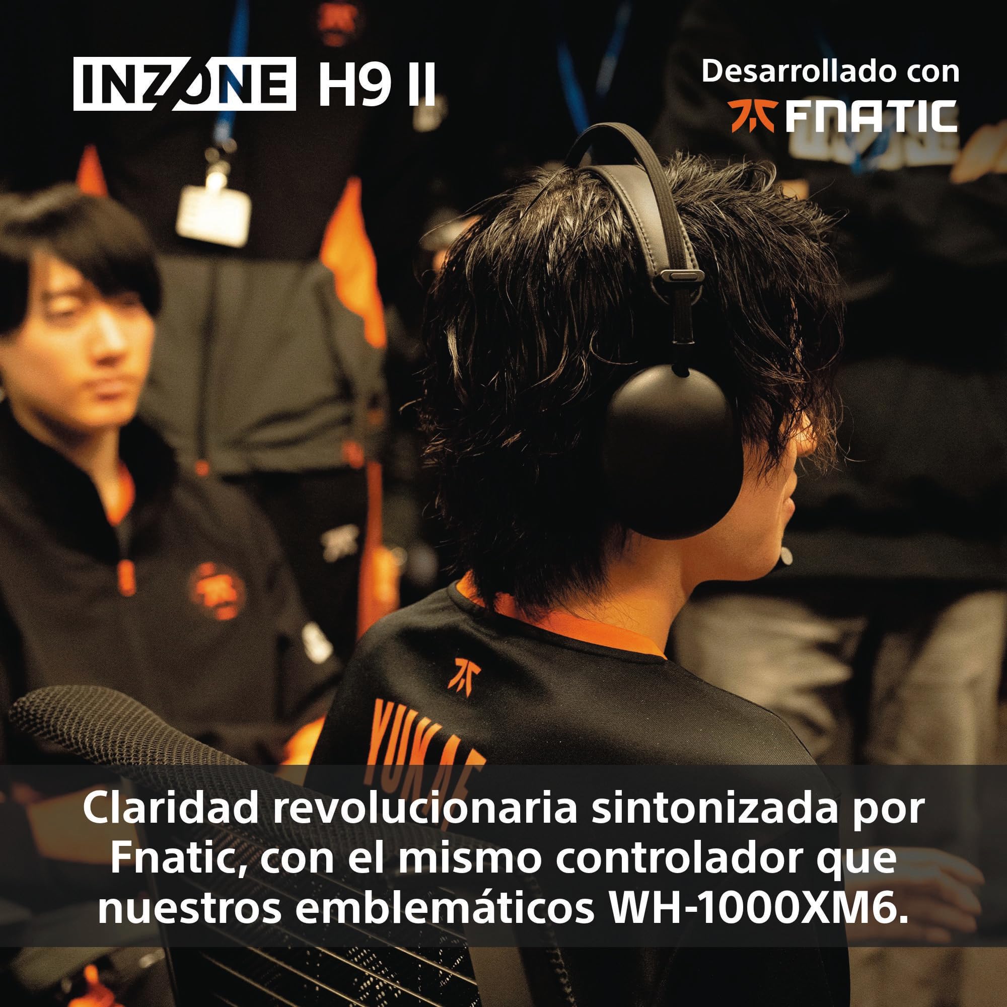 Sony INZONE H9 II: Auriculares Gaming inalámbricos con Noise Cancelling, Ligeros, Micrófono Cardioide Extraible con IA, 2,4 GHz y Bluetooth, Estuche Blando, para PC, PS5, Switch y Móviles, Negro