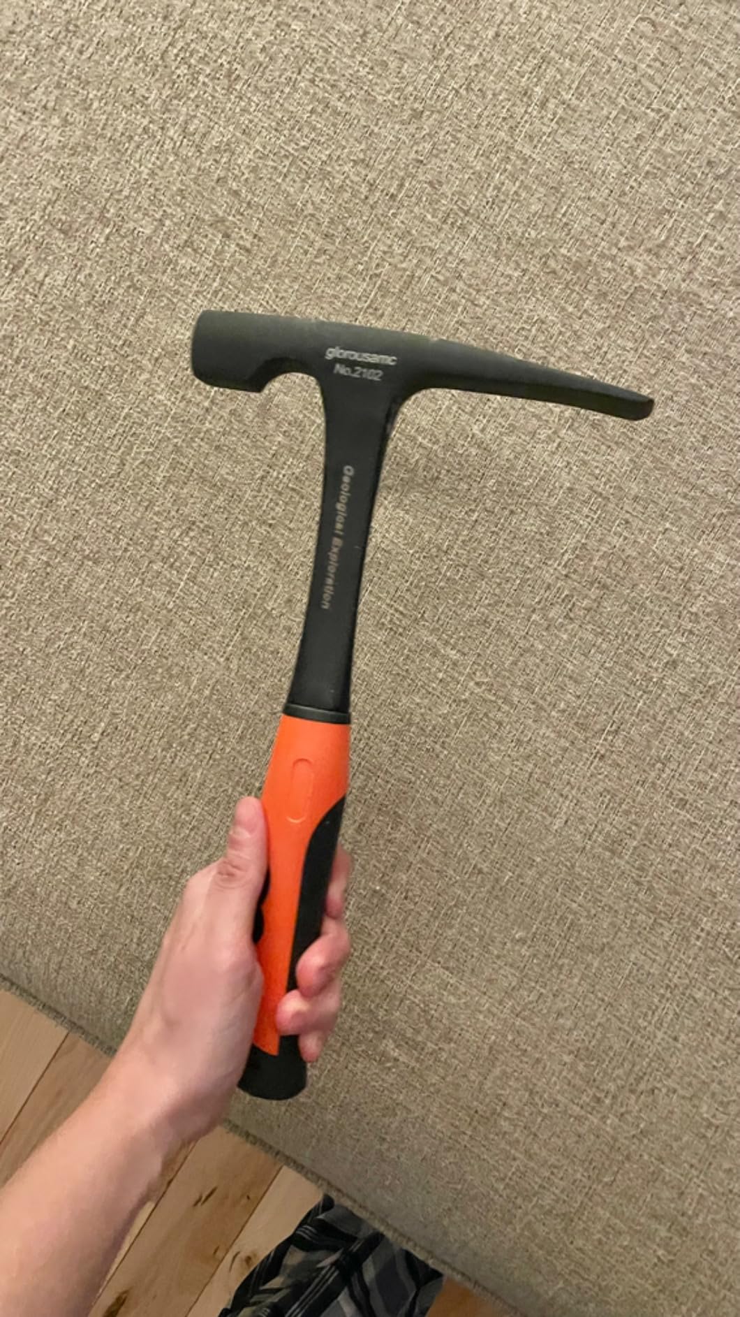 30oz Forged Brick Hammer - Geologist Rock Pick & Mason's Tool With Shock Reduction Handle