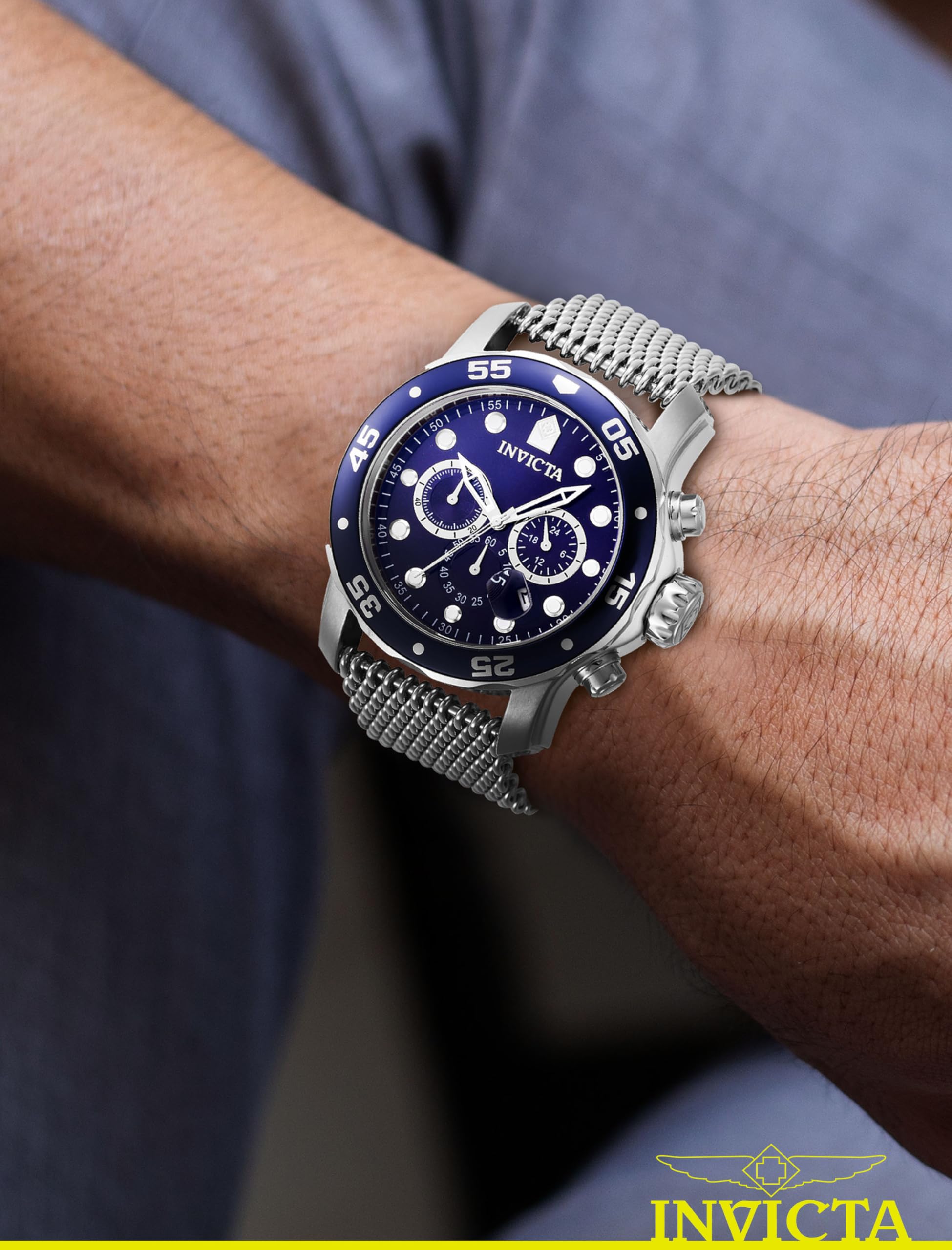 Invicta Pro Diver Edelstahl Herren Quarzuhrwerk - 48mm