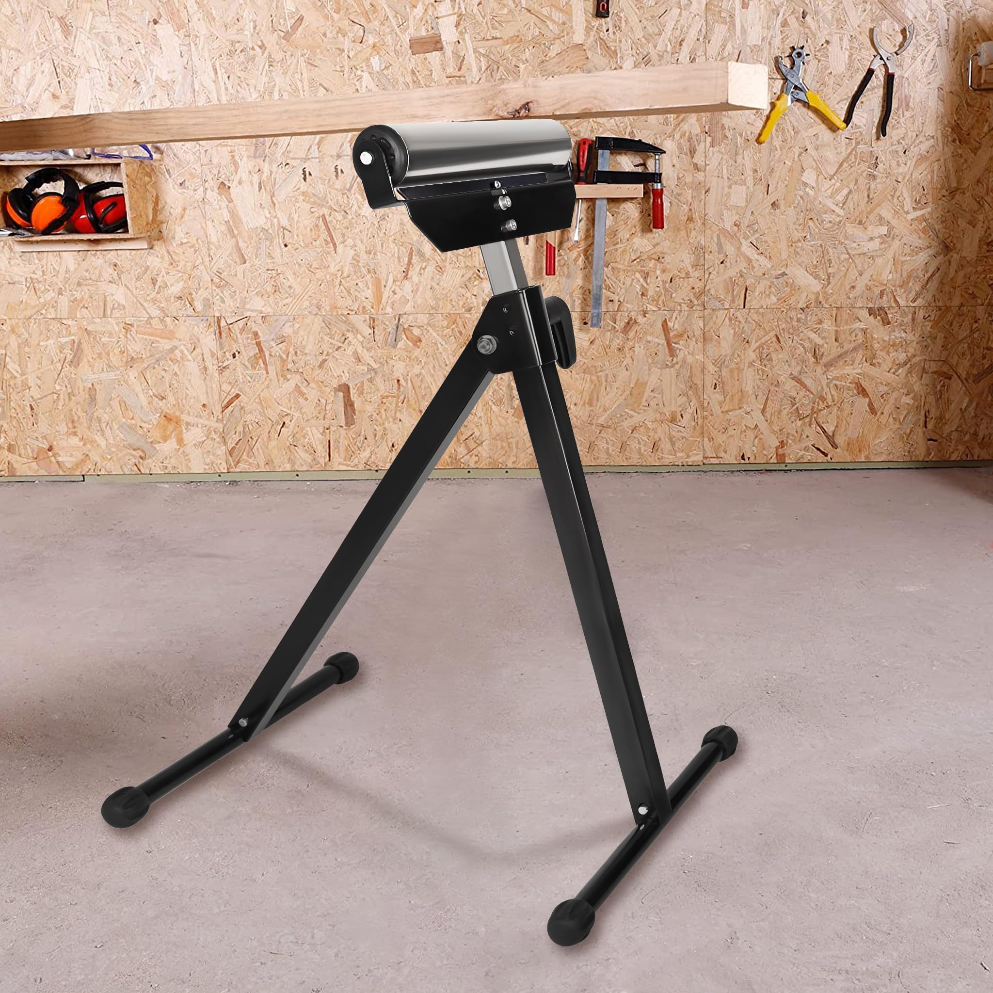 HENGMEI Lot de 2 tréteaux de travail réglables en hauteur et pliables avec pieds antidérapants 68-107 cm