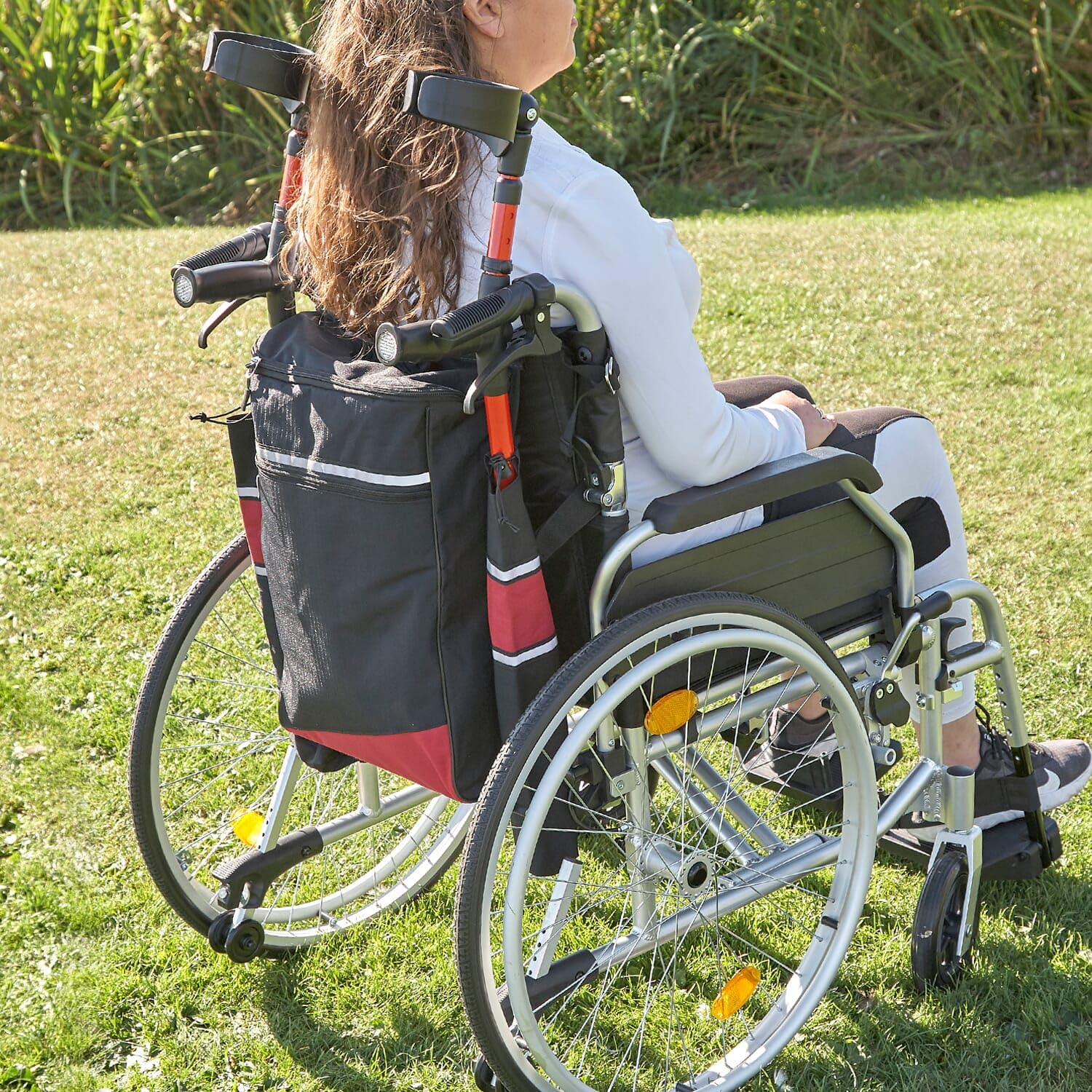 Biscay Gehstocktasche für Mobilität - Rot | Taschen für Mobilitätsscooter, Rollstuhl-Tasche Gehstockhalter für Mobilitätsscooter Rollstuhl- und Mobilitätsscooter-Taschen Zubehör für Mobilitätsscooter
