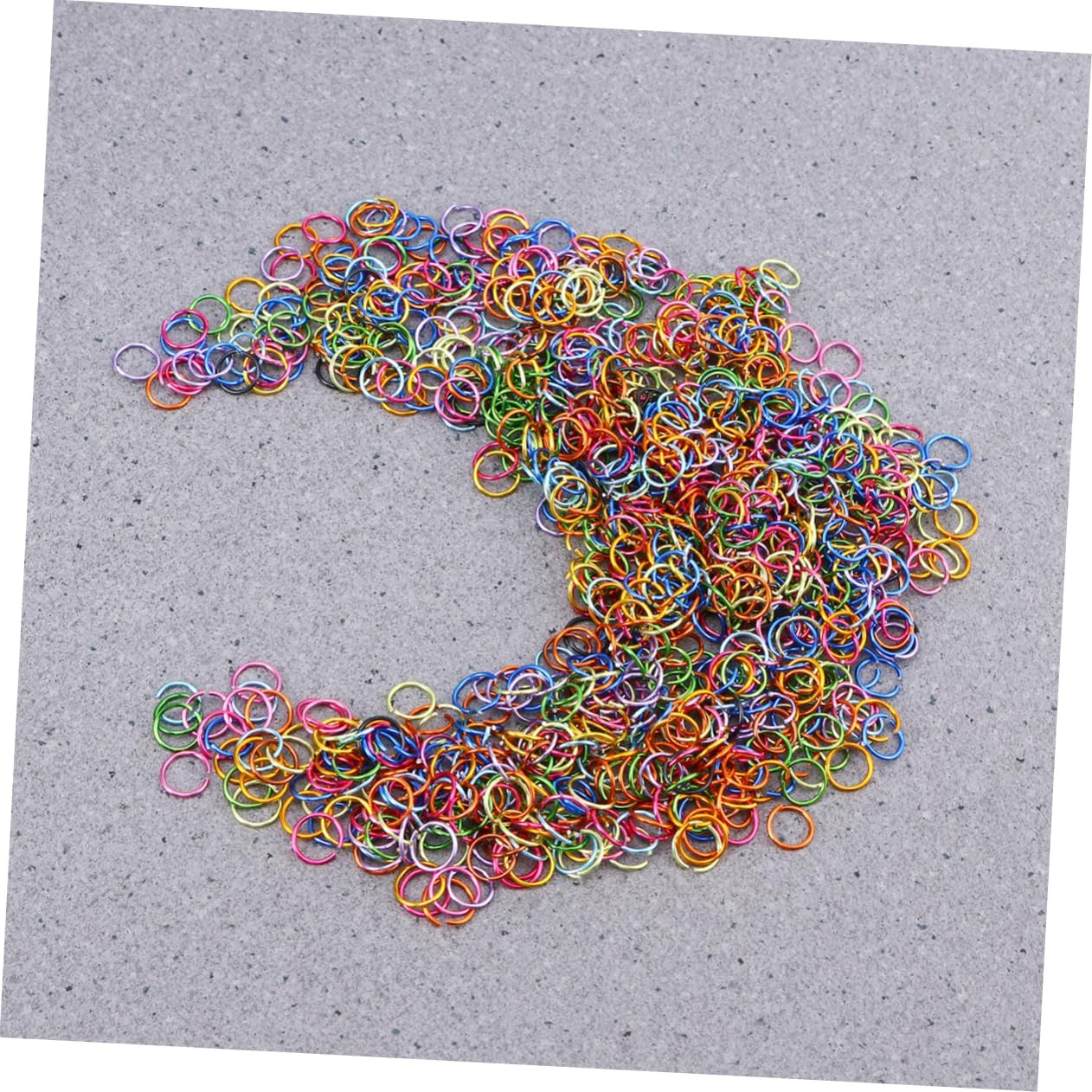 VILLCASE 3200pcs Colorful Aluminum Jump Rings for DIY Jewelry Making Open Rings Mixed Colors for Necklaces Bracelets Earrings Durable Lightweight Crafting Supplies