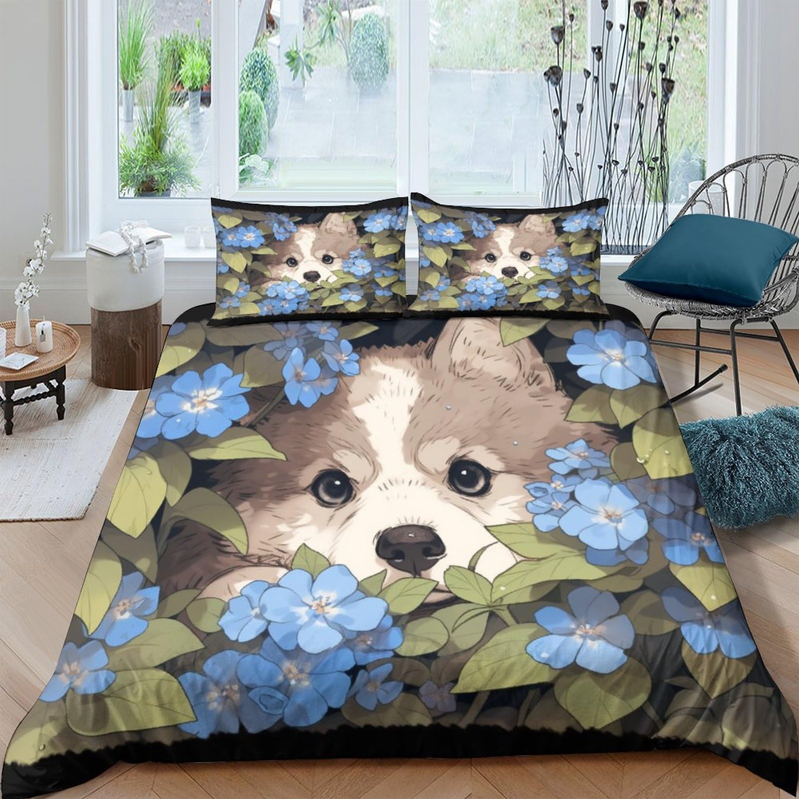 Housses de couettes double chiot ICOBES pour offrir un sommeil rassurant aux enfants