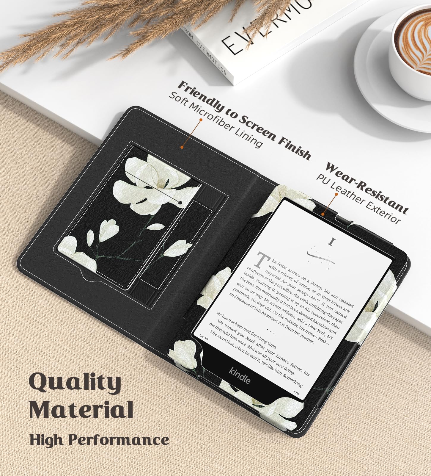 MoKo Case for 7"/6.8" eBook Reader(12th/11th Gen 2024/2021), Magnolia