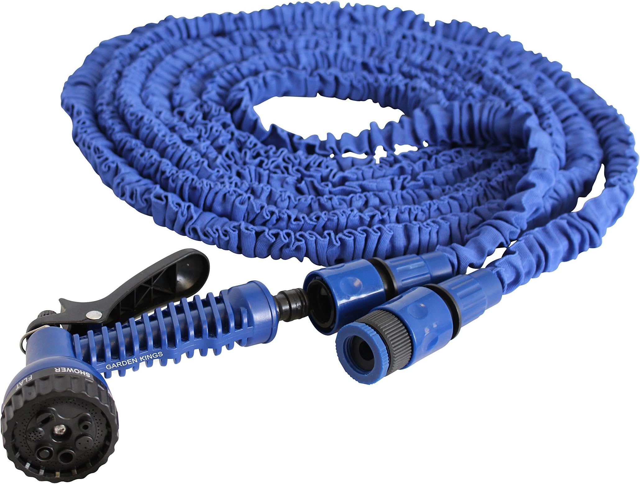 Garden Kings KingSTRONG Design Triple Layered Expandable Garden Hose with Retractable Sprayer - Nozzle, 50-Feet