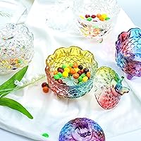 Vista 5 de SOCOSY Royal - Caja de dulces de cristal en relieve con tapa, joyero con pies, tarro de galletas, tarro de galletas, dulces de boda, tarros de bufé