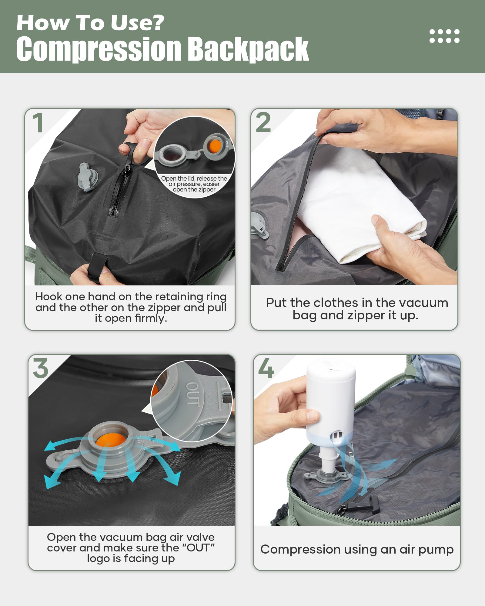 SZLX Zaino Ryanair 40x30x20 Sottovuoto con Pompa Zaino Ryanair 40x20x25 Donna Zaino da Viaggio Wizzair Bagaglio a Mano Uomo per Laptop da 14 Pollici Borse da Cabina 45x36x20 Easyjet con Porta Scarpe