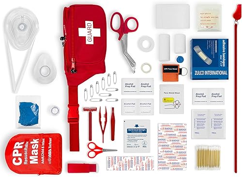 EMS XTRM Preparación para emergencias con mini cangurera de primeros auxilios, bolsillos resistentes al agua, nailon resistente al desgarro, correa