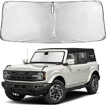Autovir Windshield Sun Shade Fit for 2021-2024 2025 2026 Ford Bronco Sunshade, Front Car Window Shades Sun Visor, Blocks UV Rays & Heat, Car Accessories