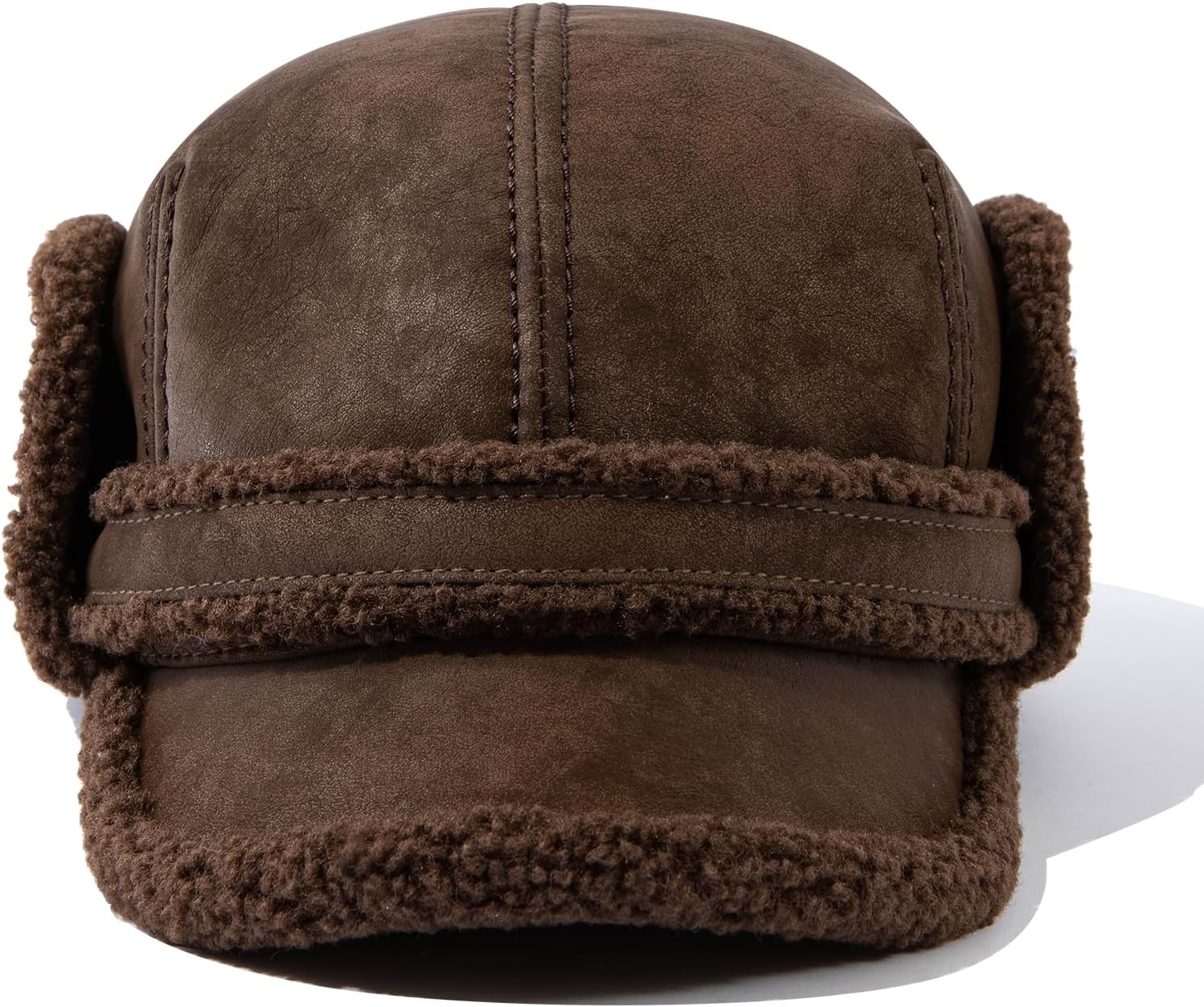 Winter Baseball Cap with Fold Earmuffs Warmer Driving Cap Fleece Earflap Trapper Hat for Cold Weather Cadet Hat