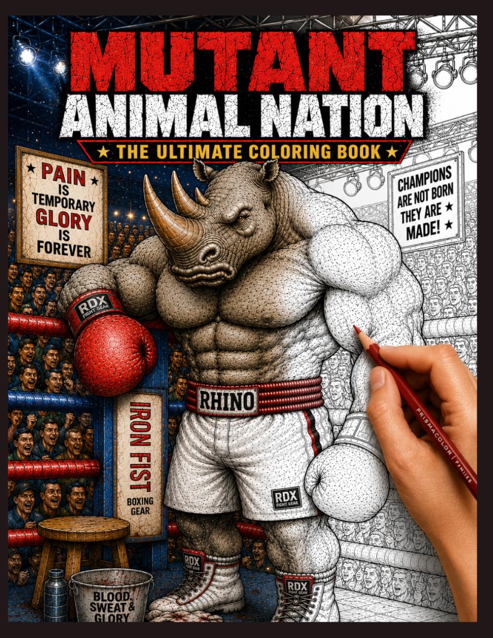 Mutant Animal Nation 'The Ultimate Coloring Book": Mutant Animal Nation: The Ultimate Coloring Book 50+ Detailed Fantasy Animal Characters, ... and Adventure Scenes for Teens and Adults
