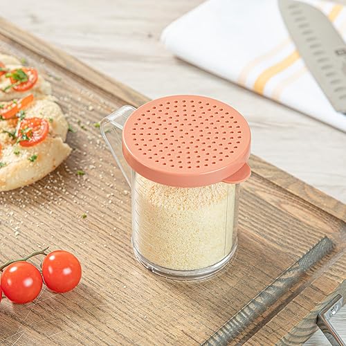 Miniatura 7 de Restaurantware RW Base - Mezclador de especias de plástico transparente de 10 onzas, 1 coctelera reutilizable para frotar en seco, incluye tapa