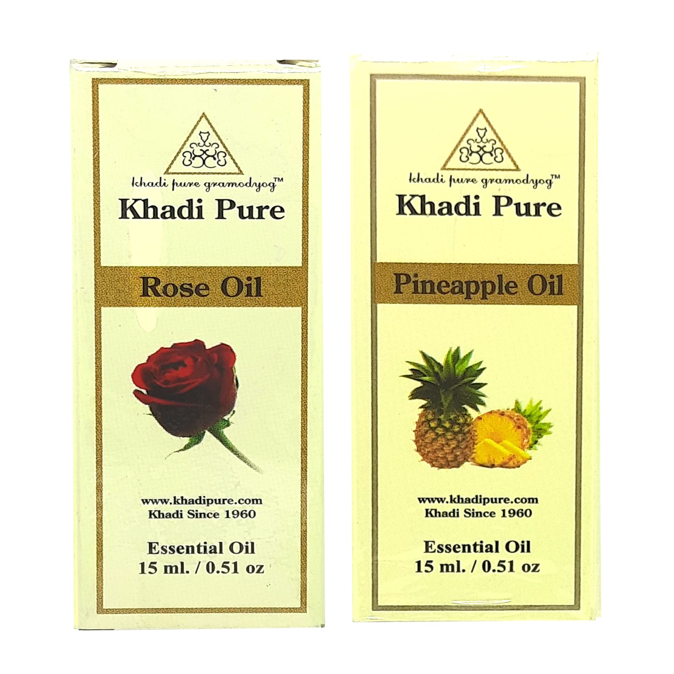 Khadi Pure Rose & Pineapple Essential Oil, 15 Ml (Pack Of 2)-image-24