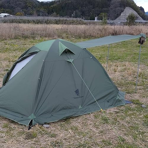 Miniatura 5 de GEERTOP Tienda de campaña para 4 personas y 4 estaciones para camping, impermeable, doble capa, fácil de instalar, tienda familiar para camping,