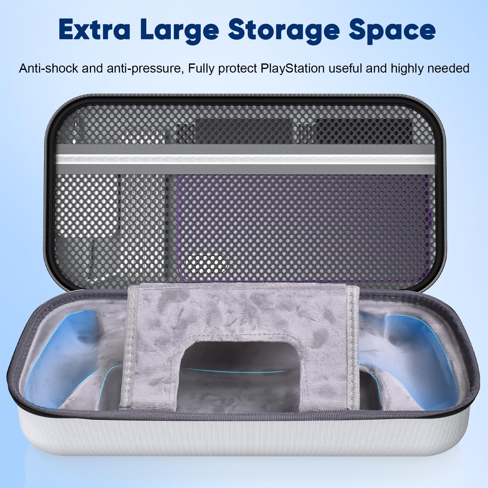 Bundle di accessori per PlayStation Portal, custodia portatile per PS Portal, dock di ricarica magnetico per portale PS5, custodia protettiva, 2 protezioni per schermo HD, cuffie cablate, 4
