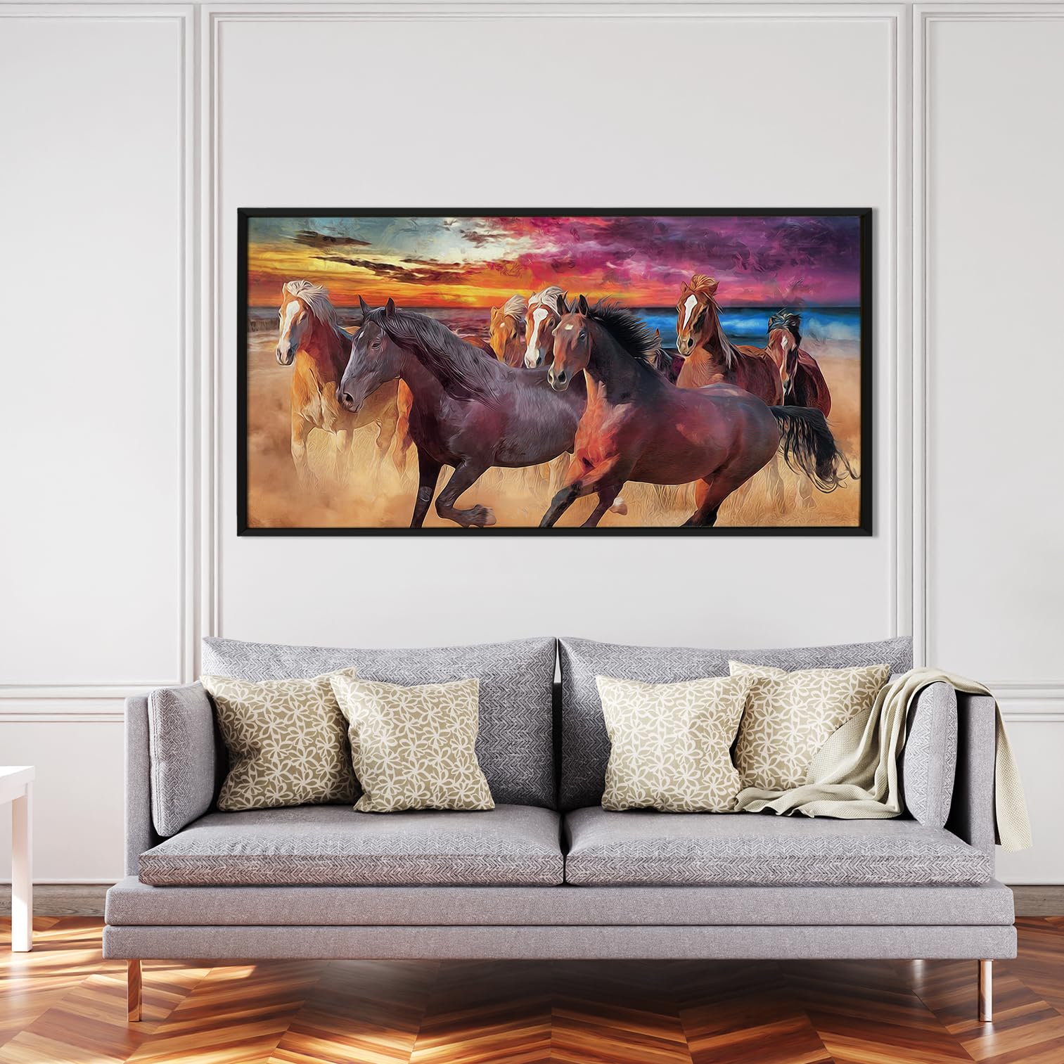 See full amazon price history chart for PAPER PLANE DESIGN Seven Running Horses Vastu Painting. 7 Running Horses Large Size Canvas Framed Wall Art for Home Decor. Vastu Wall Art for Office, Home, Hotels, Resorts. (B, Black Floating Frame) PAPER PLANE DESIGN Seven Running Horses Vastu Painting. 7 Running Horses Large Size Canvas Framed Wall Art for Home Decor. Vastu Wall Art for Office, Home, Hotels, Resorts. (B, Black Floating Frame) (B0DF6F32YX) Amazon Price History, Amazon Price Tracker