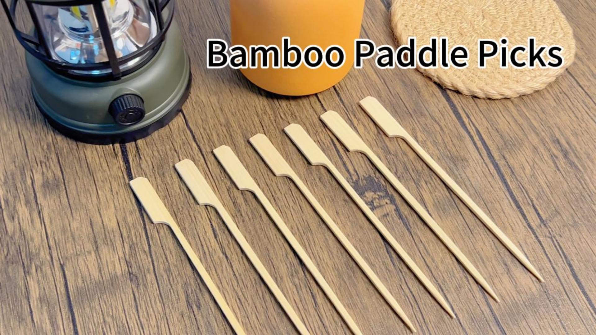Bamboo Cocktail Picks & Appetizer Skewers - 360 Pcs, 4 Lengths (3.4" To 5.4"), Gold Pearl Tips For Charcuterie