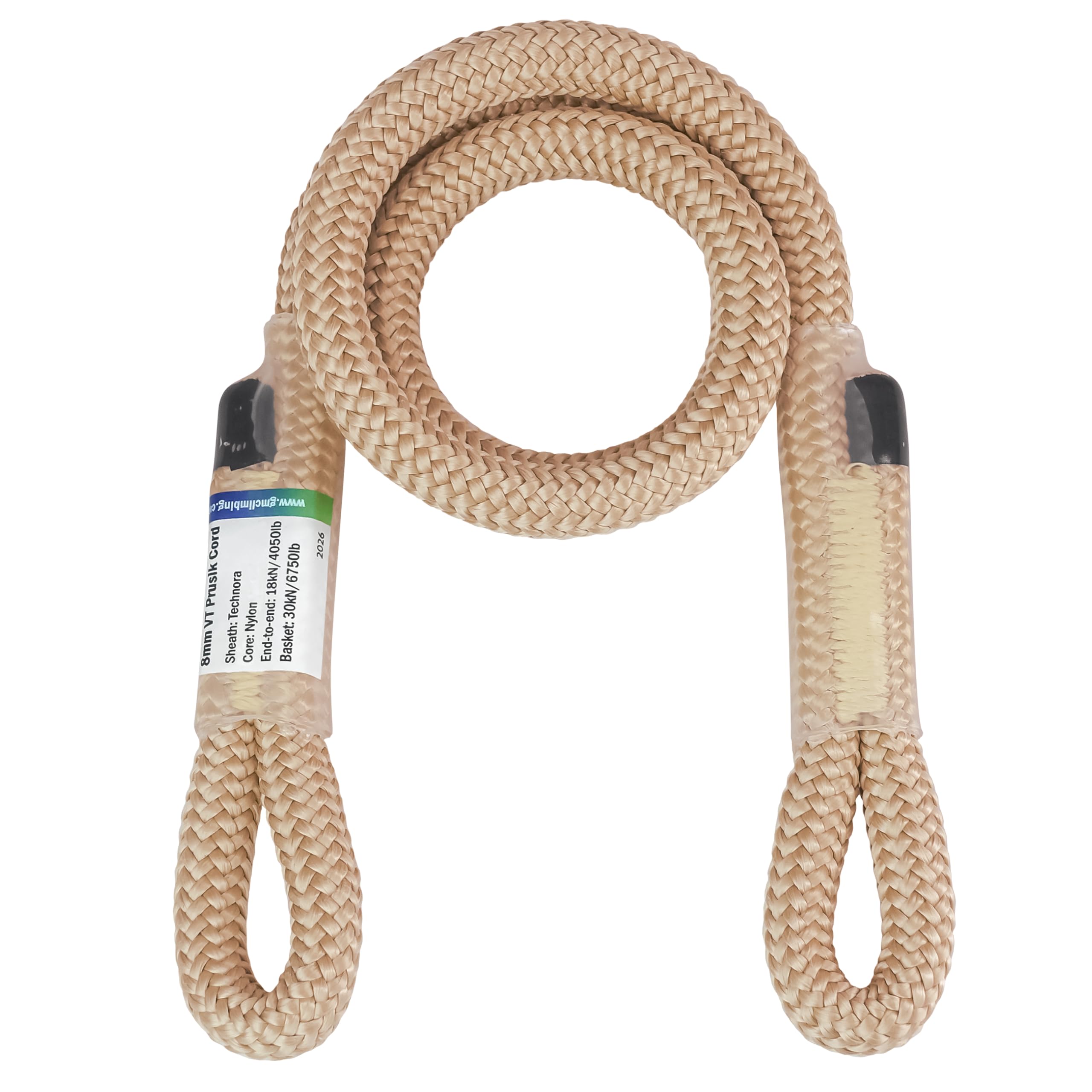 2本セット　W3.8 ROPE WANTKEY exclusive Amazon.com: GM CLIMBING Tan 8mm VT Prusik Hitch Cord - 28 inch