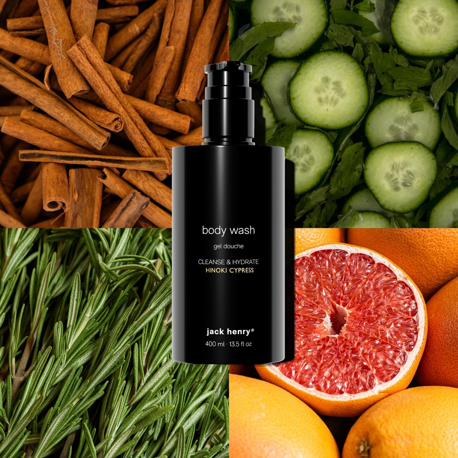 Jack Henry Men's Exfoliating Body Wash with Salicylic & Mandelic Acids