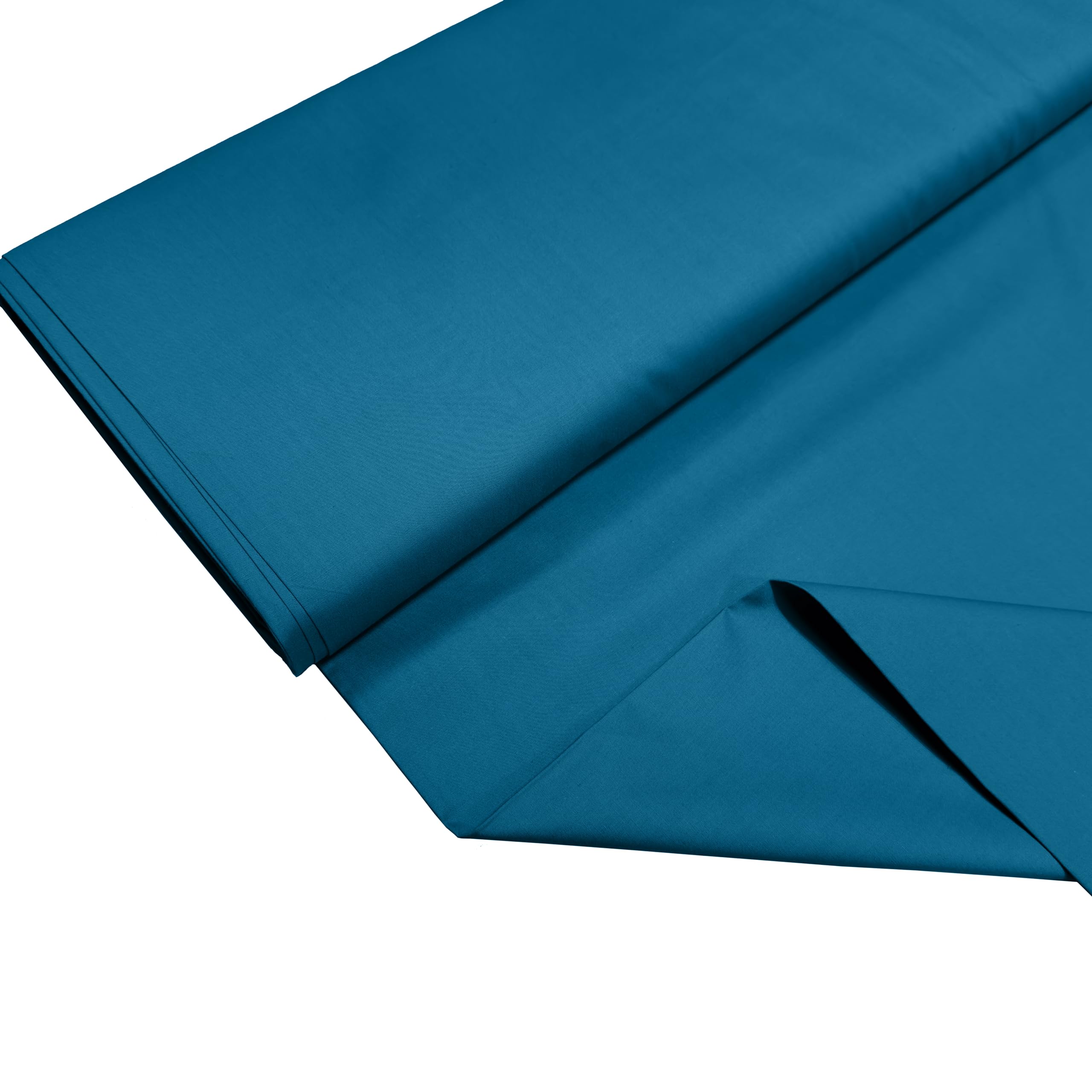 100% Cotton Percale Fabric – 200 Thread Count, 120 GSM, Breathable & Durable Material for Bedding, Quilting & Sewing - 200cm x 112cm (Teal)