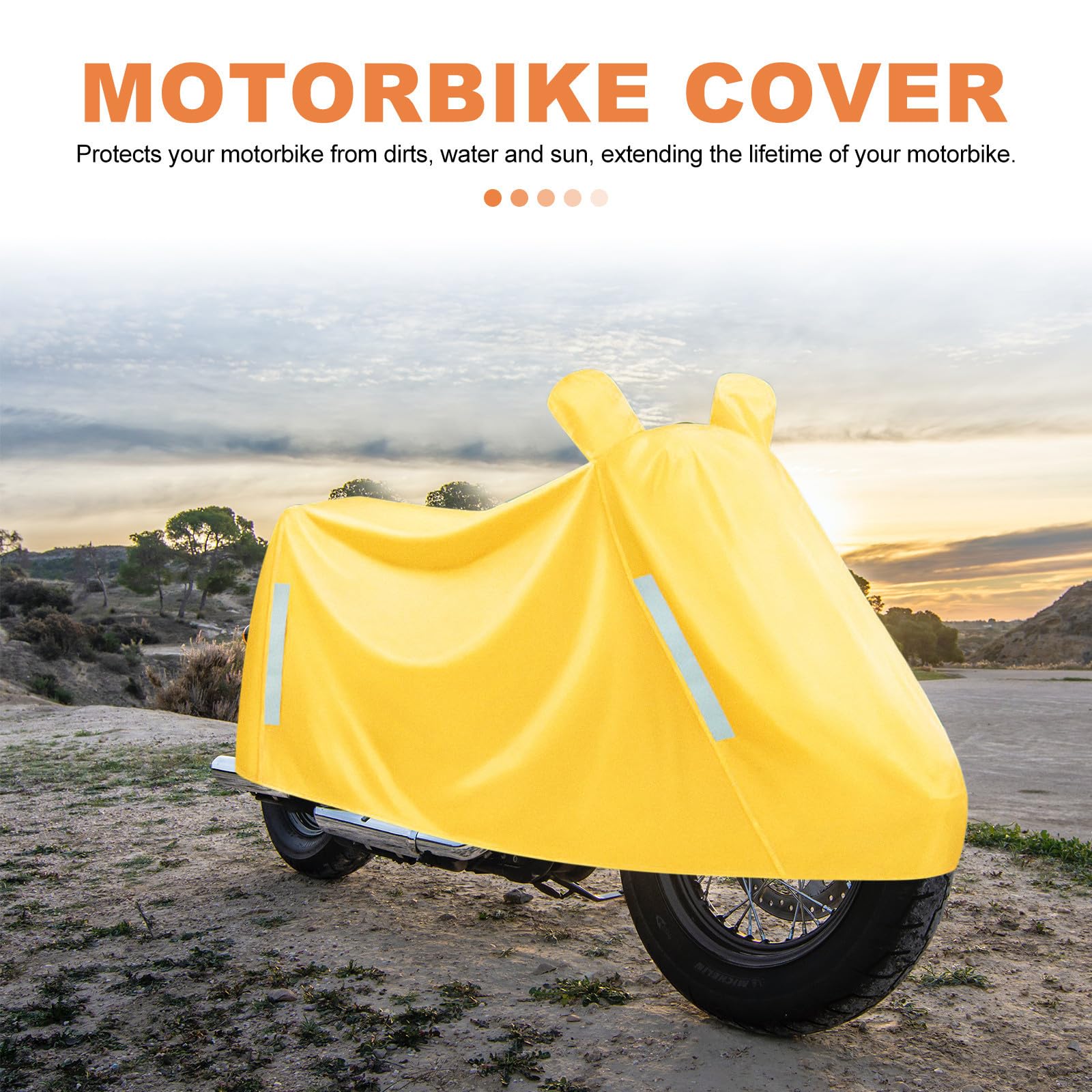 Toyvian Funda Protectora para Motocicleta y Bicicleta Eléctrica Resistente al Agua Tela Oxford Amarilla para Almacenamiento y Protección Solar
