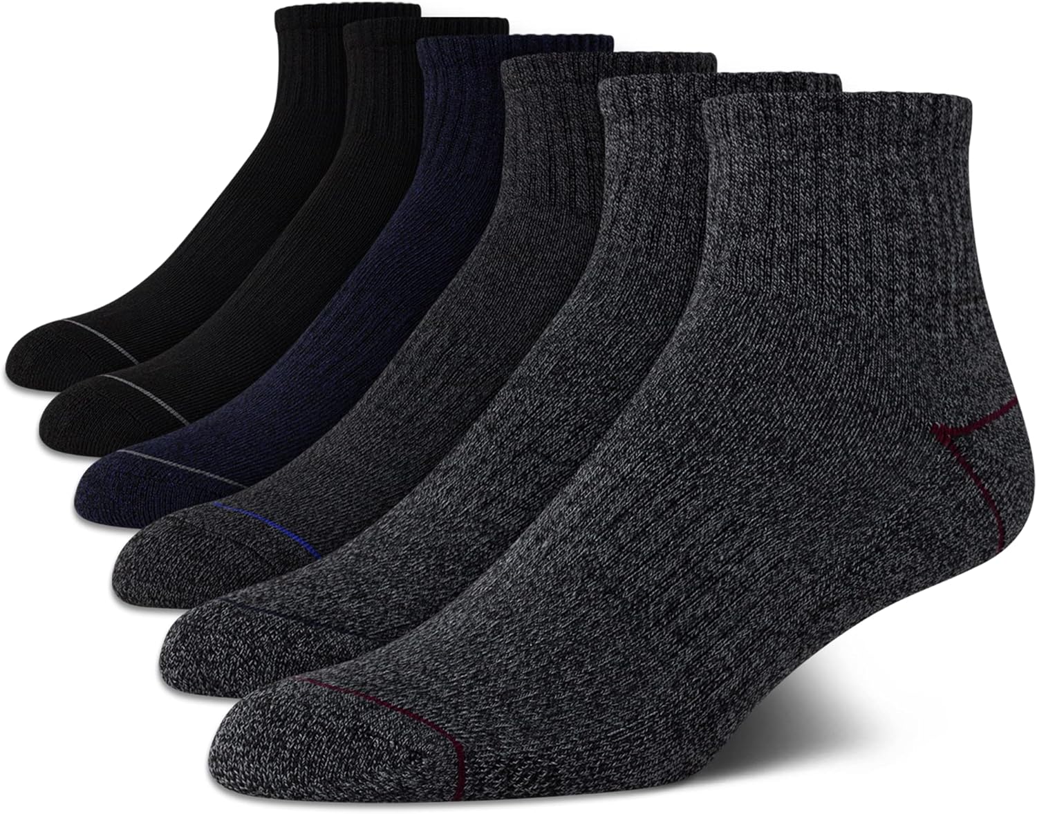 Nautica Men's Quarter Cushioned Athletic Ankle Socks (6-Pack)