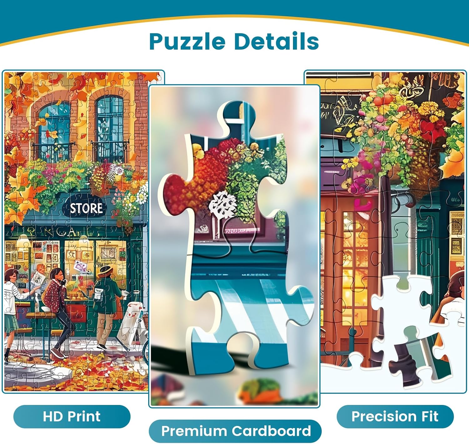 500 Piece Puzzle for Adult,Romantic Time Jigsaw Puzzle with Letters on Back,Interlock Perfectly No Dust,Perfect for Seasonal Vibes,Home Decor Birthday Party Gift for Men Women Elders Seniors,20.5*15In