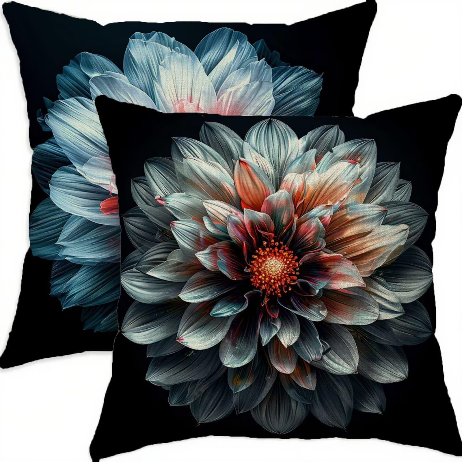 Housse coussin 65x65cm lin de qualité supérieure lot de 2 gris