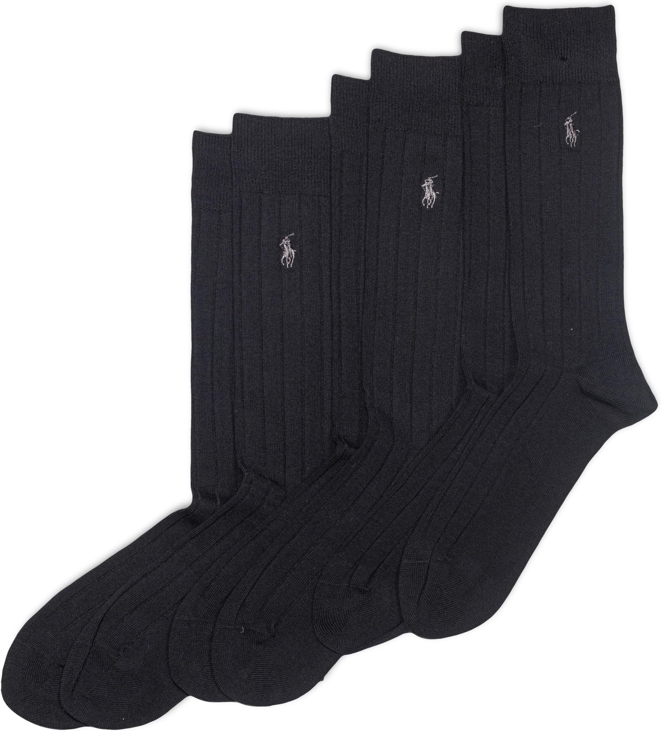 Men's Ribbed Dress Crew Socks (3-Pair)