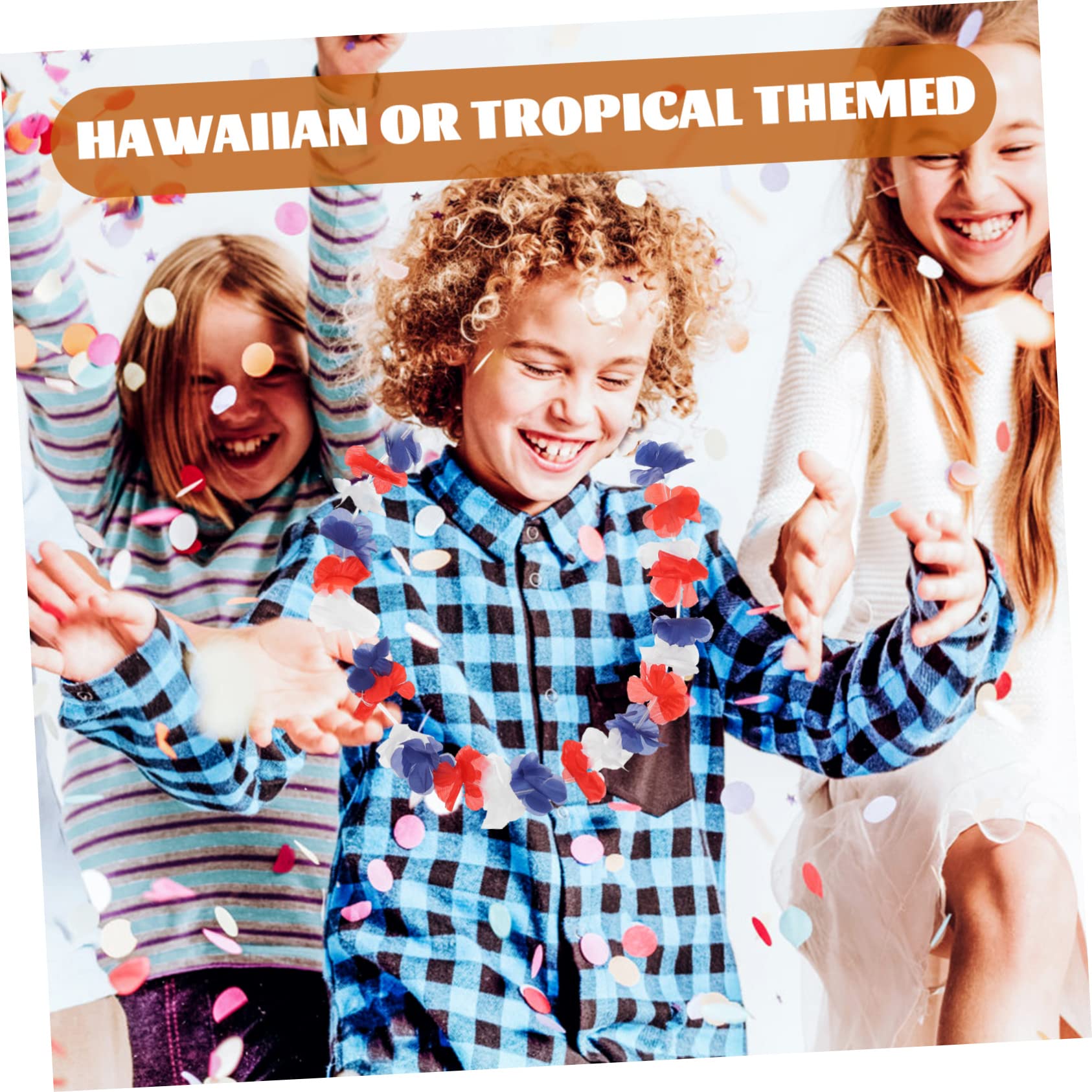 Amosfun Partyzubehör Zum Hawaii-motto – 72-teiliges Blumengirlanden-set Für Luau Hochzeit Stranddekoration
