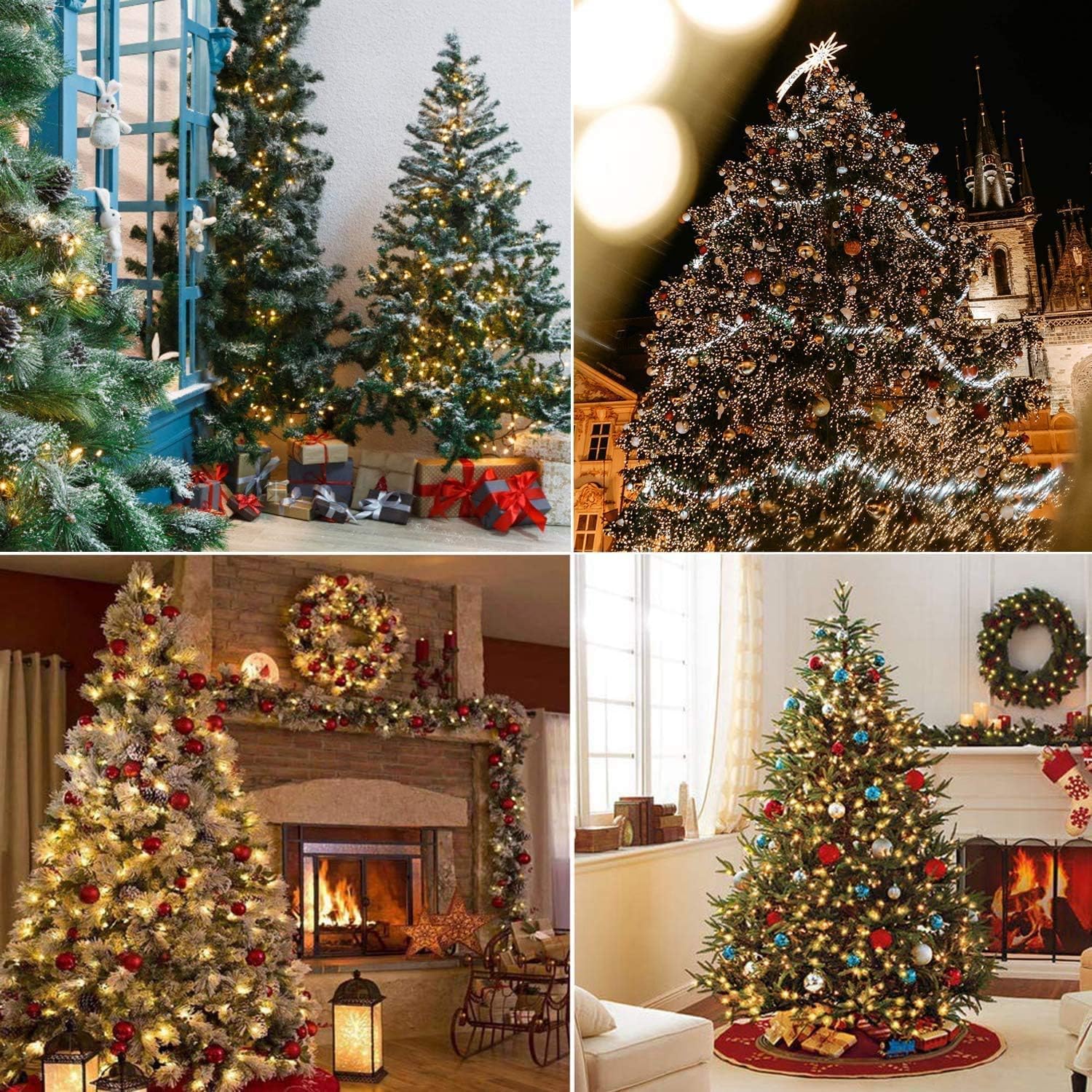 Avoalre Luces Navidad Exterior 50M 2000LED, Luz Arbol Navidad 8 Modos iP44 Impermeables Luces Decoracion para Exterior Interior Fiesta Boda Jardín Casa, Blanco Cálido