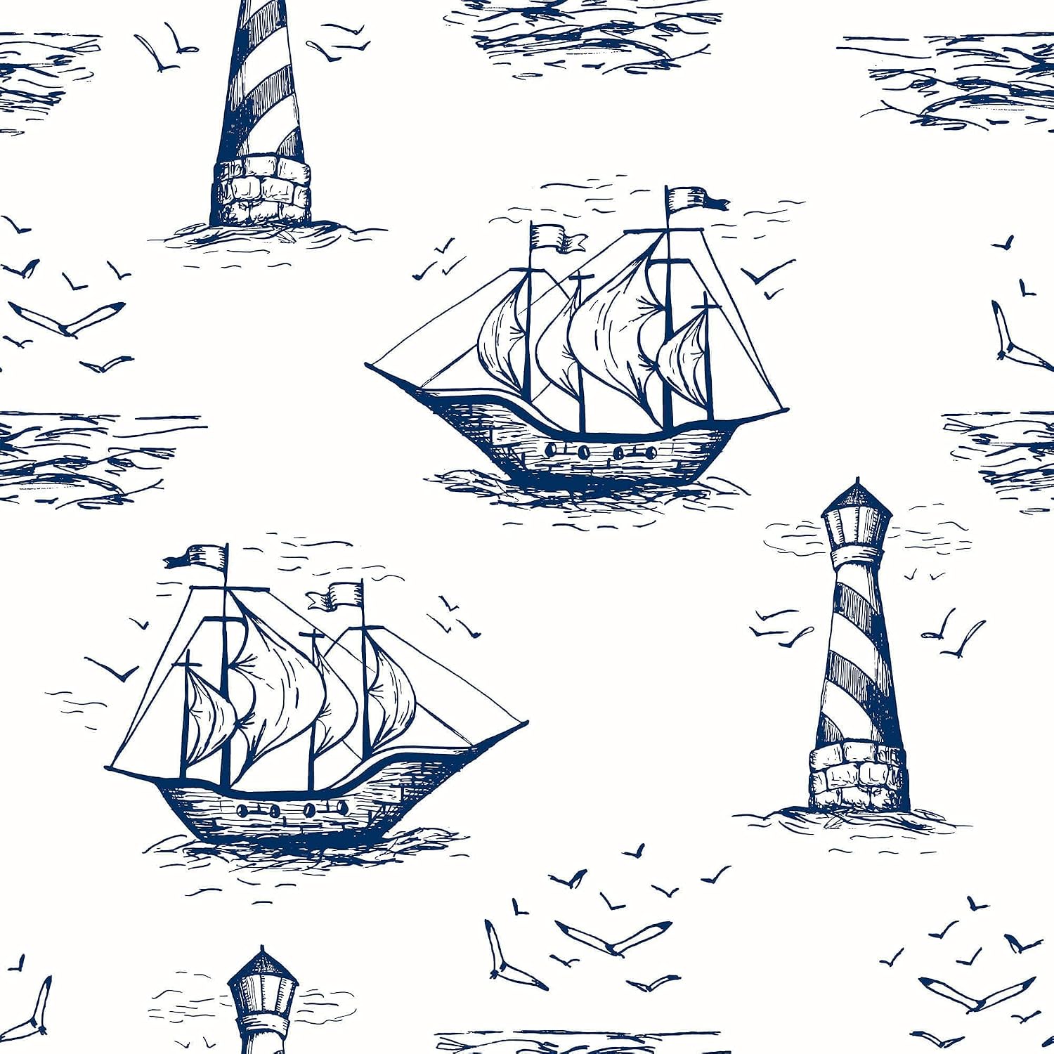 SpeedWallpaper Blue Sea Peel and Stick Removable Wallpaper 1918
