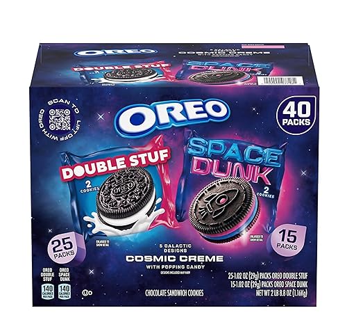 OREO Space Dunk & Double Stuf - Paquete variado de galletas sándwich (1.02 onzas, 40 unidades)