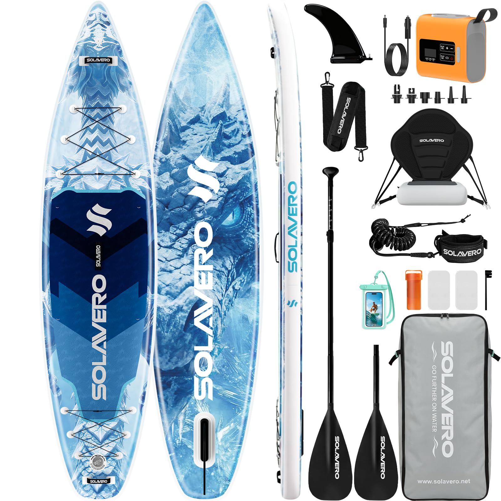 Amazon.com : SOLAVERO Inflatable Stand Up Paddle Board, Adventure