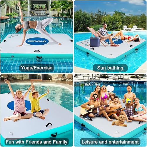 Miniatura 4 de Inflatable Dock- Floating Docks for Lakes 10ft 6ft 8ft 5ft, Inflatable Water Mat Island Float Blow Up Platform for River, Pool, Ocean