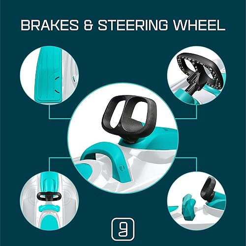 Vista 50 de Stratos - Trineo de nieve para niños - 2 personas Trineo de nieve orientable para mayores de 3 años Verde (Mystic Green),Azul (Electric Blue),rosado