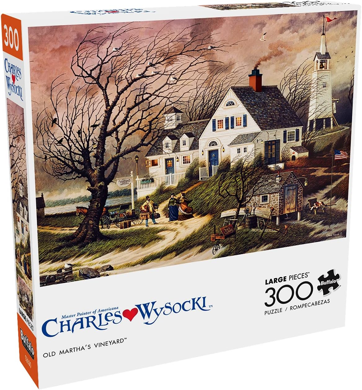 Buffalo Games - Charles Wysocki - Old Martha's Vineyard - 300 Large Piece Jigsaw Puzzle : Toys & Games