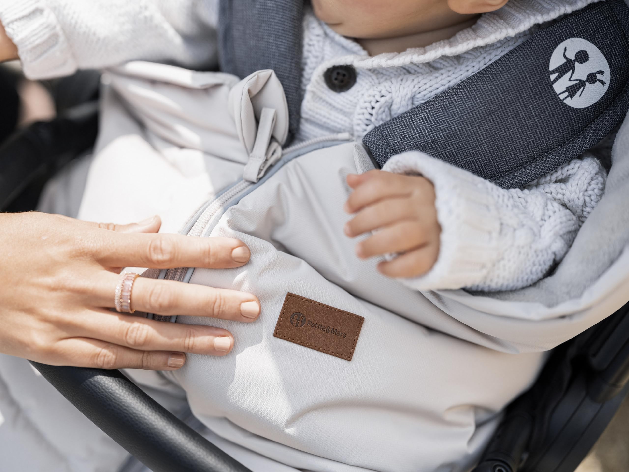 Petite&Mars Fußsack für Kinderwagen Fusak 4v1 Arctic * Winterfußsack für Kinderwagen, Buggy und Autositz * Warrm * Wasserdicht * Winddicht (Rose Petal)