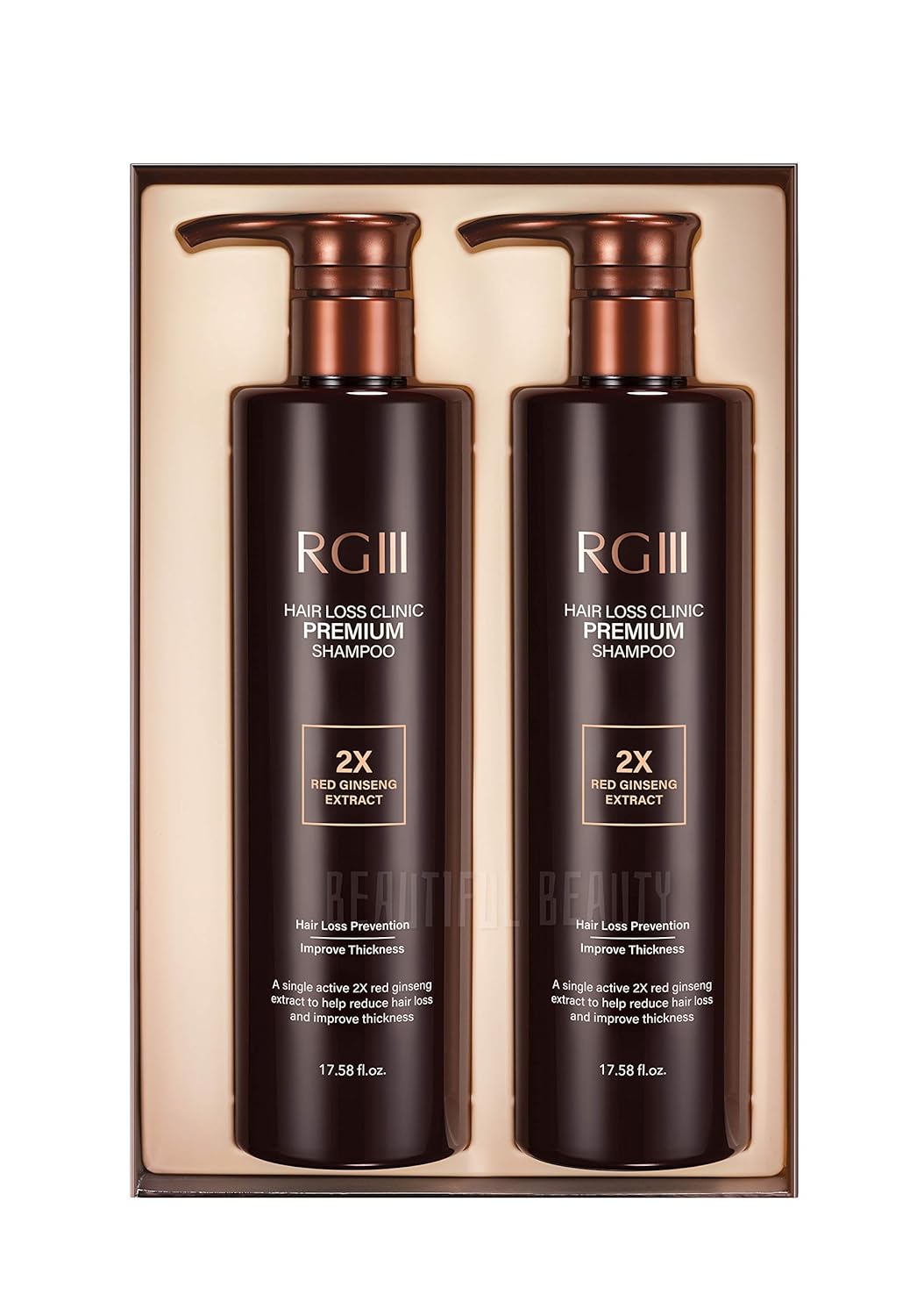RG3 RGIII PREMIUM HAIR LOSS CLINIC SHAMPOO (TWO BOTTLE SET)