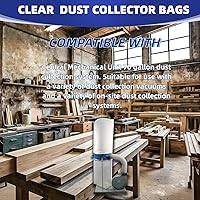 Vista 2 de 709563 Bolsas colectoras de polvo de plástico transparente para JET Lower Dust Collection DC-1100VX, DC-1200VX Central Machinery Dust Collectors Bag