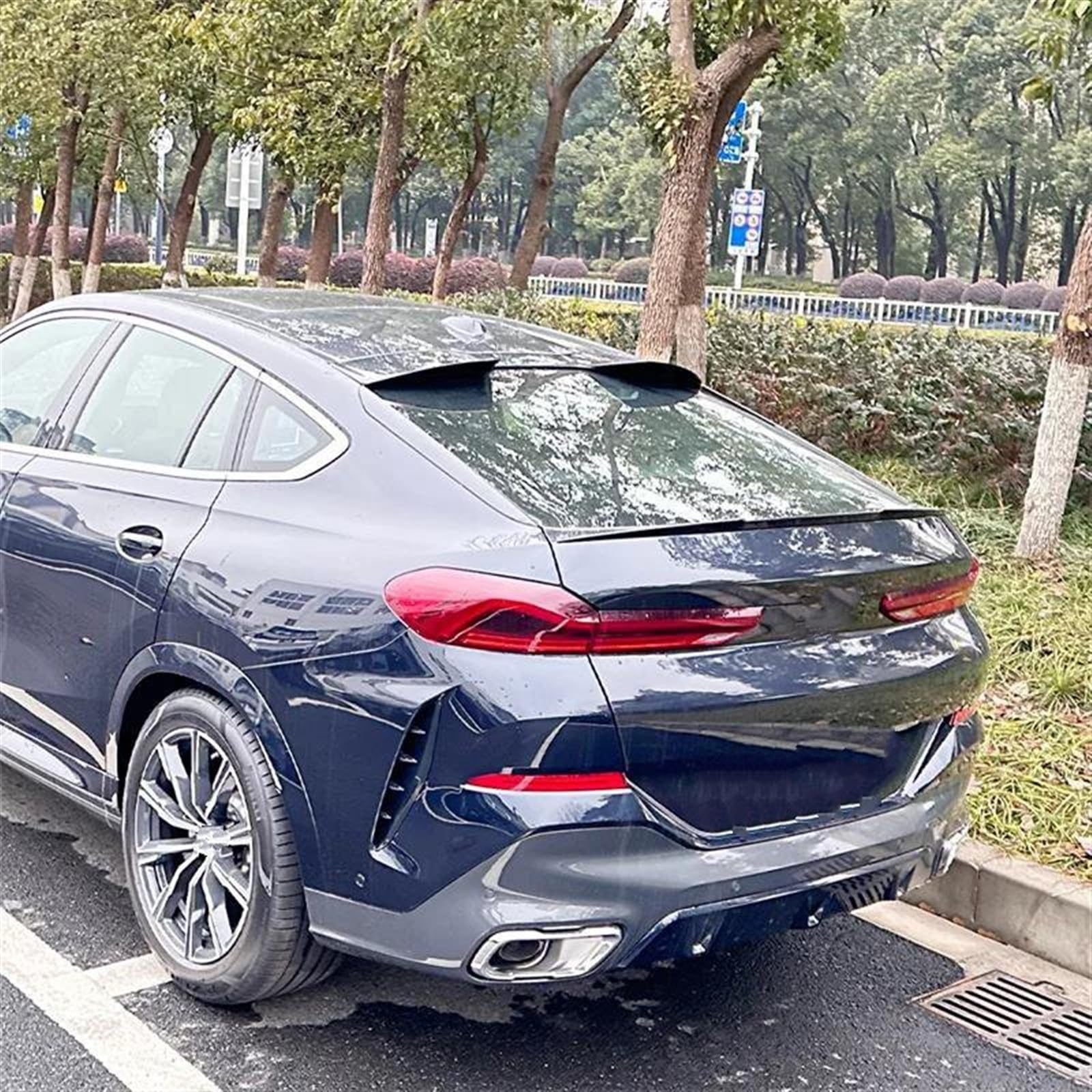 Spoiler Arrière Toit Pour BMW X6 G06 (2019-2025) - Noir Brillant - Plastique ABS - Effet Aérodynamique