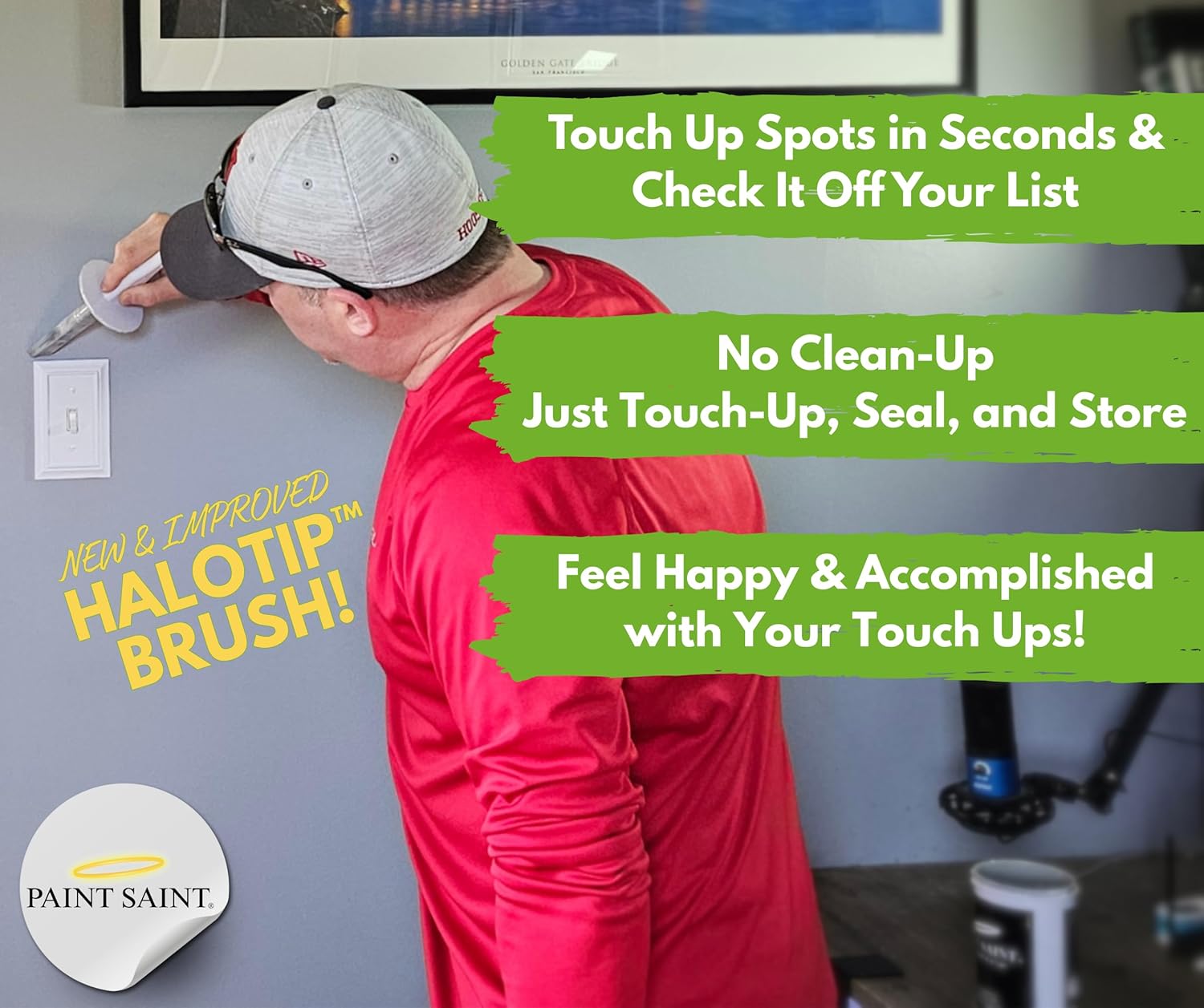 Paint Saint – Airtight Touch Up Paint Container with Built-In Brush | Mess-Free Paint Storage | Quick, Satisfying Touch Ups | Perfect for Homeowners, DIY & Property Managers - Image 2