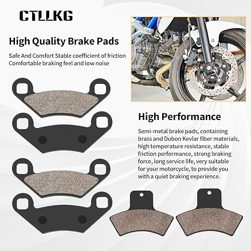 Miniatura 5 de Pastillas de freno delanteras y traseras para Polaris 500 400 335 4X4 HO Scrambler 400 500 Trail Blazer 250 Trail Boss 325 Magnum 325 500 Xpedition