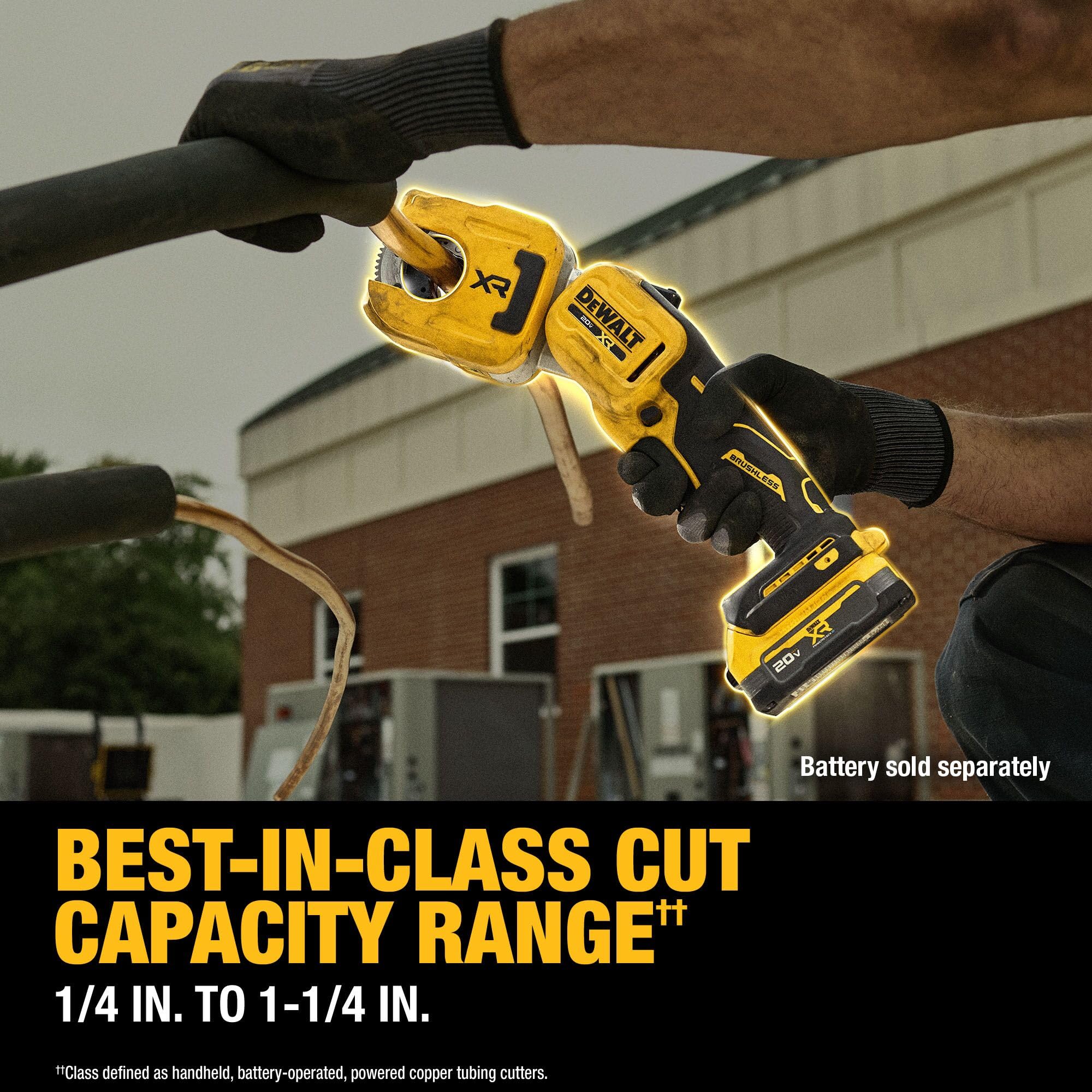DEWALT DCE154B Xtreme - Sierra de cinta portátil, color negro y amarillo