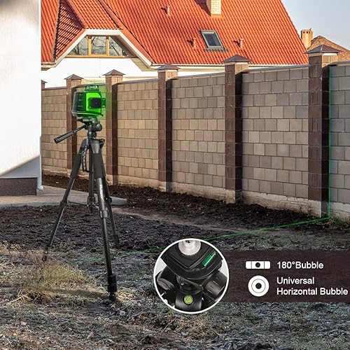 Miniatura 4 de Huepar Trípode de nivel láser ajustable TPD14 de 56 pulgadas con cabezal giratorio de 3 vías, placa de liberación rápida con montaje de tornillo de