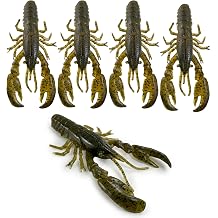 Headbanger RawCraw Soft Plastic Craw Bait for Bass Fishing