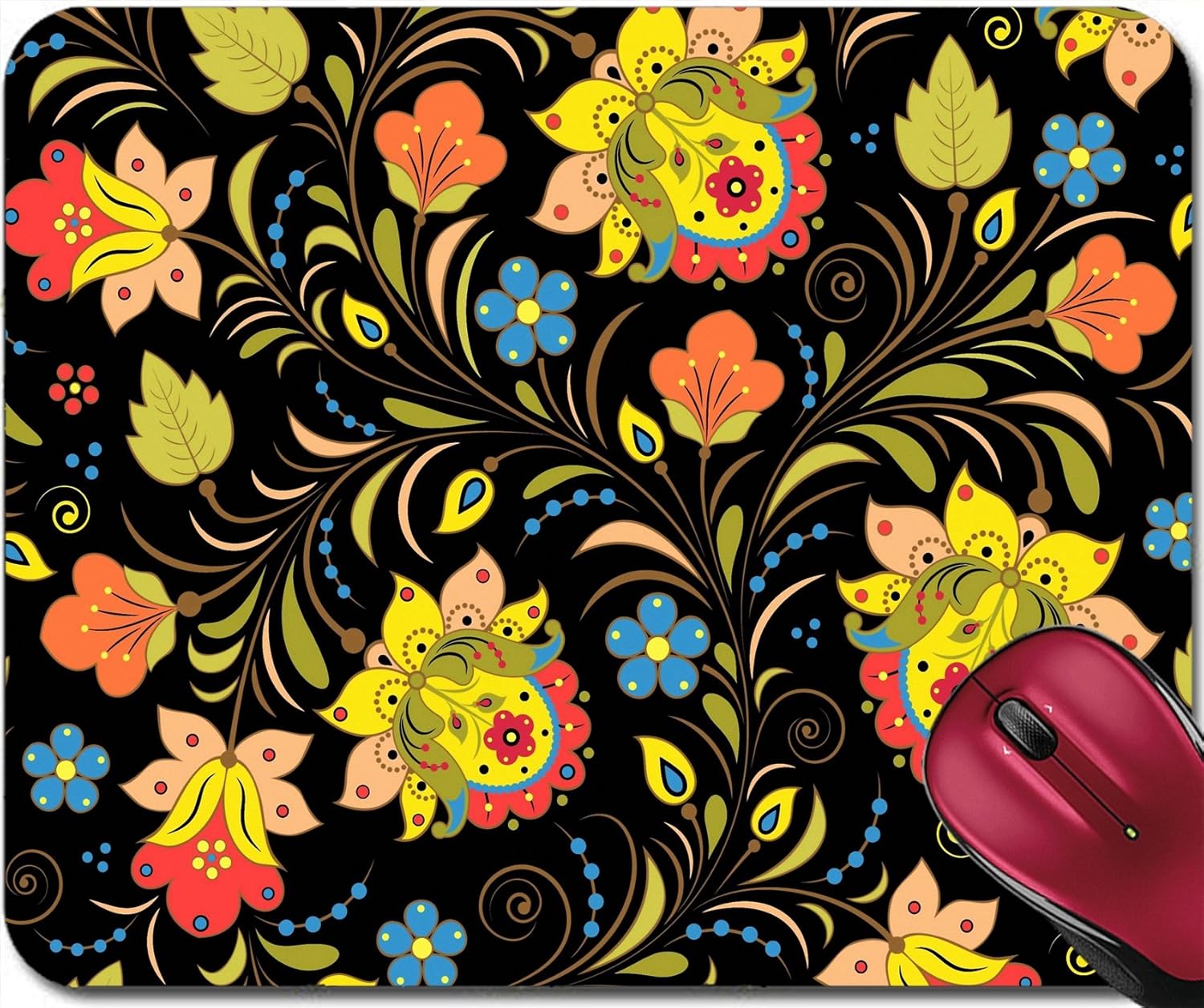 Mousepad Image ID: 16481807 Illustration of Seamless Pattern with Traditional Russian Floral Ornament Khokhloma